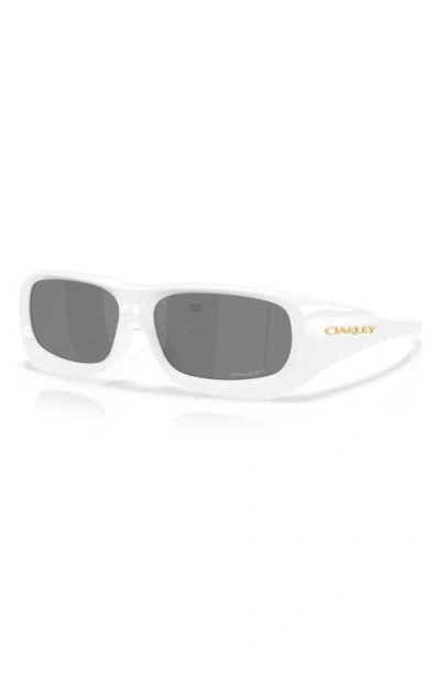 Oakley Permian Rectangle-frame Sunglasses In White