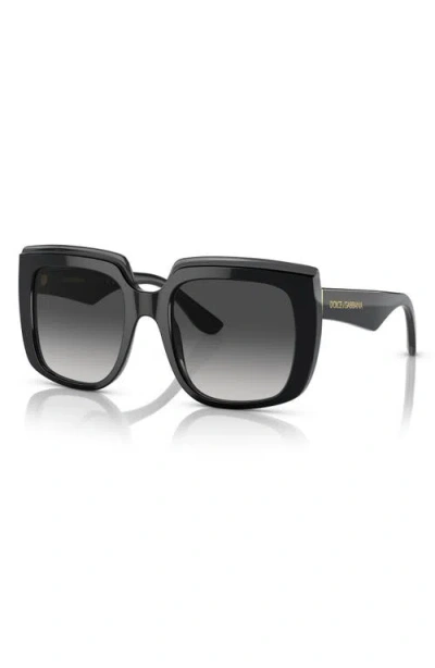 Dolce & Gabbana Square-frame Oversized Sunglasses In Schwarz