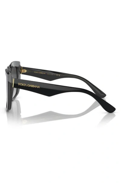 Dolce & Gabbana Square-frame Oversized Sunglasses In Schwarz