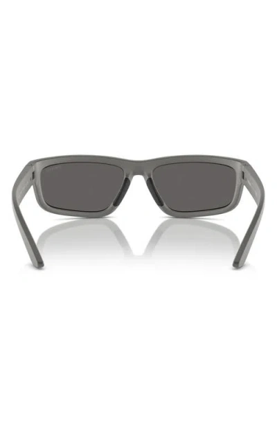 Prada Linea Rossa 59mm Rectangular Sunglasses In Gray