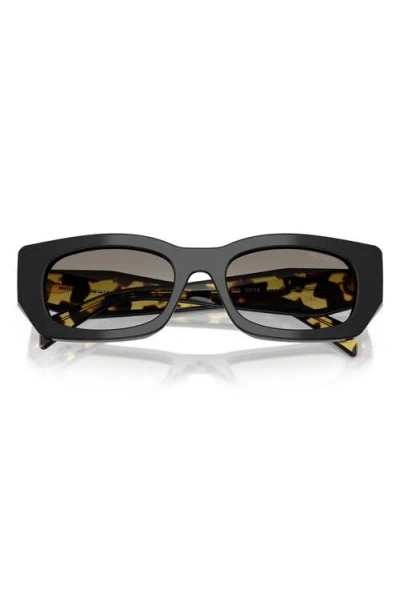 Prada Grey Gradient Rectangular Ladies Sunglasses Pr B05s 3890a7 53 In Neutral