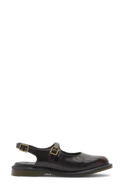 Dr. Martens Madaline Mary Jane Rub Off Leder Sling Back Schuhe In Burgundy