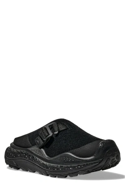 Hoka Ora Primo Ext Rubber-trimmed Suede Slip-on Sneakers In Black