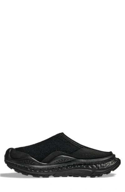 Hoka Ora Primo Ext Rubber-trimmed Suede Slip-on Sneakers In Black