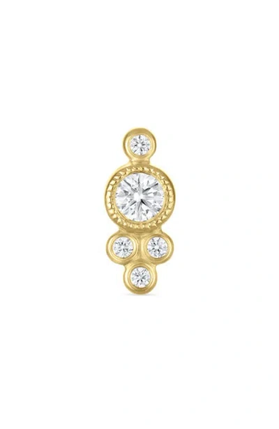 Maria Tash Five Diamond Trinity Stud Earring In Pattern