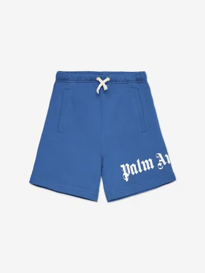 Palm Angels Simple Shorts In Blue
