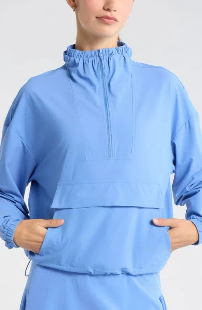 Zella Transit Pullover Jacket In Blue