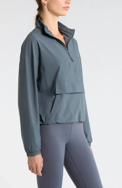 Zella Transit Pullover Jacket In Blue