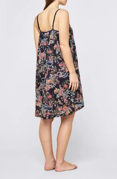 Papinelle Layla Floral Cotton Nightgown In Blue