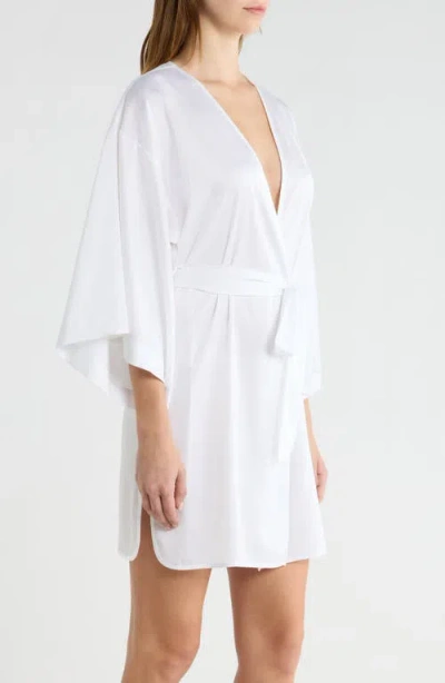 Open Edit Get Ready With Me Satin Robe In White