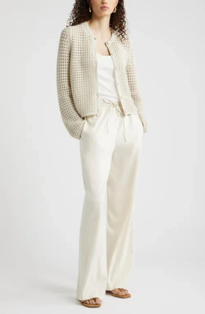 Nordstrom Linen Blend Drawstring Pants In White