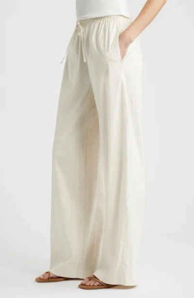 Nordstrom Linen Blend Drawstring Pants In White