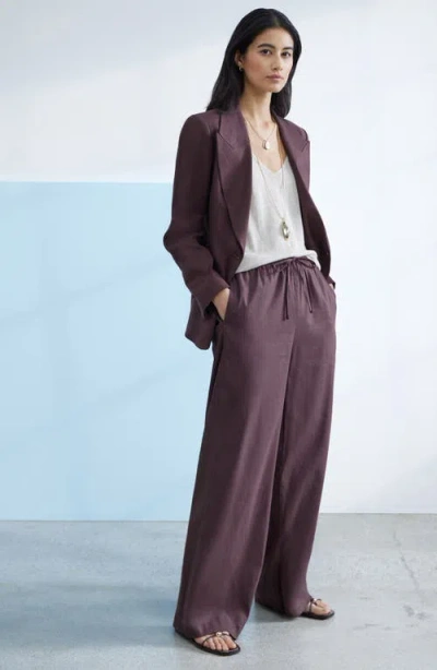 Nordstrom Linen Blend Drawstring Pants In Brown