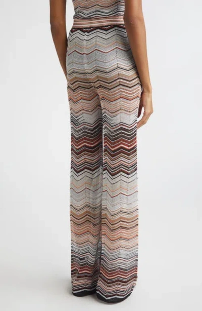 Missoni Sequin Metallic Zigzag Stripe Sweater Pants In Multi