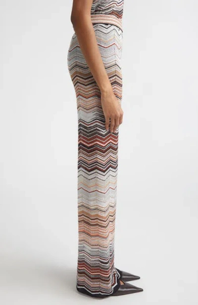 Missoni Sequin Metallic Zigzag Stripe Sweater Pants In Multi