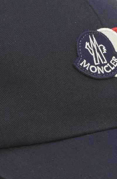 Moncler Logo Patch Adjustable Baseball Cap In Metallic