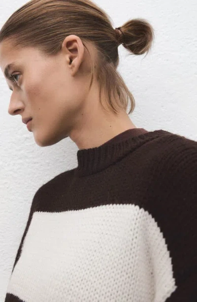 Mango Knit Striped Sweater In Multi