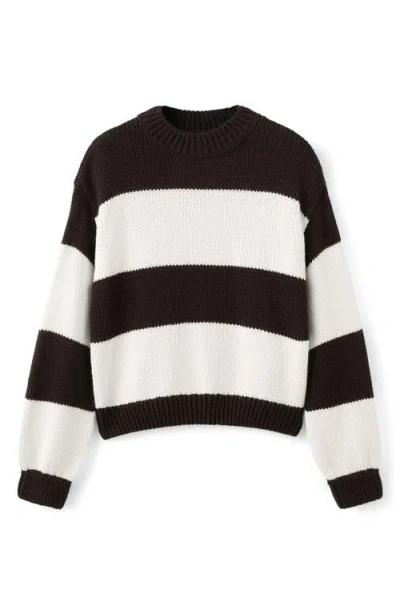 Mango Knit Striped Sweater In Multi