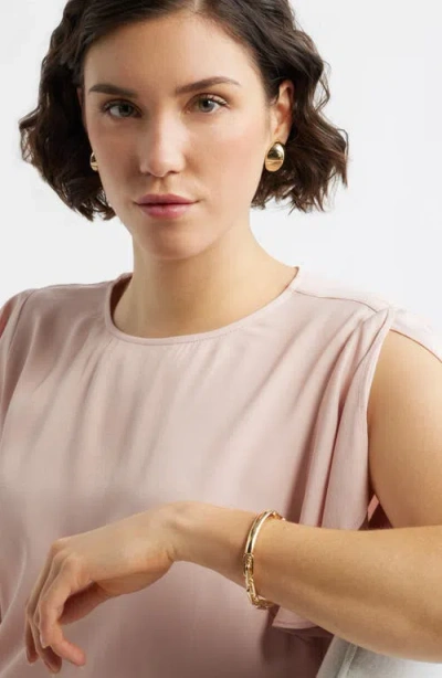 Nordstrom Hammered Tube Stretch Bracelet In Pattern