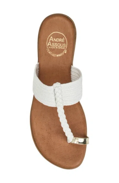 Andre Assous André Assous Neo Toe Loop Sandal In White