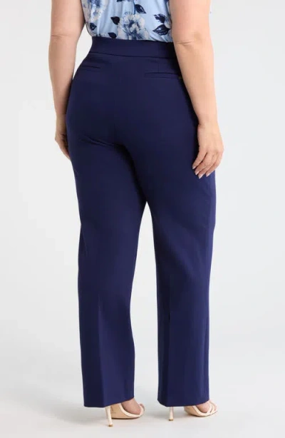 Ak Anne Klein Pull On Pants In Blue