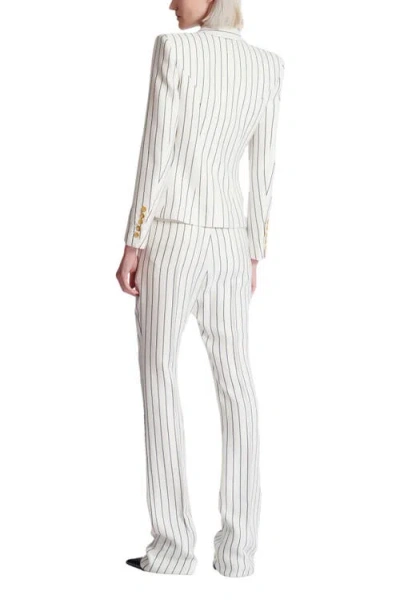 Balmain Double-breasted Striped Blazer In Multi