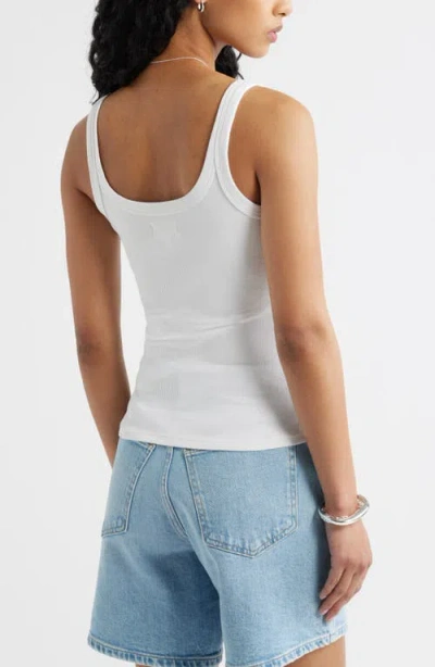 Open Edit Rib Camisole In White