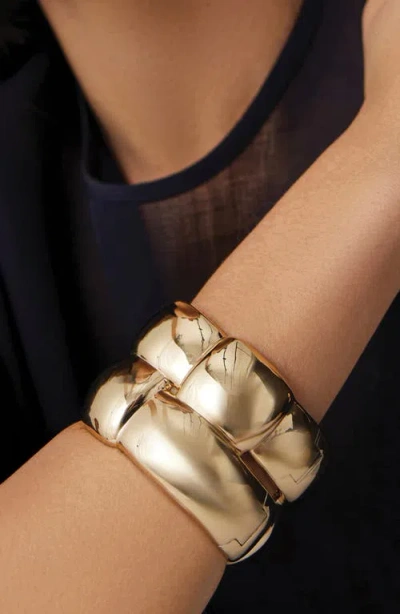 Jenny Bird Mega Woven Square Bangle In Orange