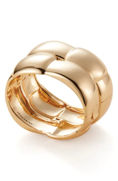 Jenny Bird Mega Woven Square Bangle In Orange