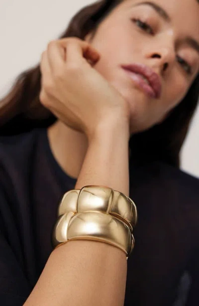 Jenny Bird Mega Woven Square Bangle In Orange
