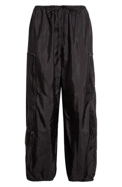 Brandon Maxwell Scout Drawstring Cargo Pants In Black