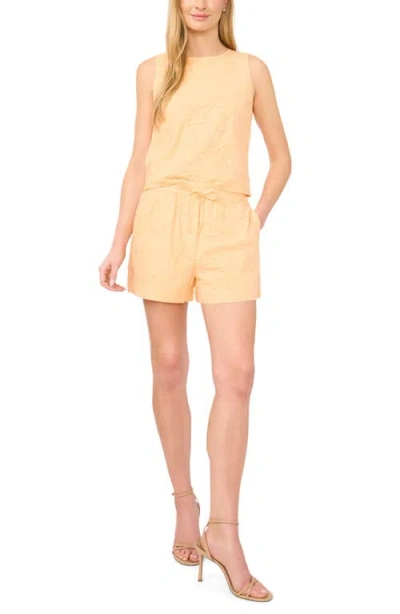 Cece Womens Boxy Textured Top Pull On Shorts In Yellow