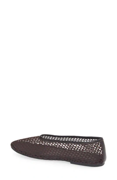 Tony Bianco Buzz Square Toe Mesh Flats Choc Mesh In Brown