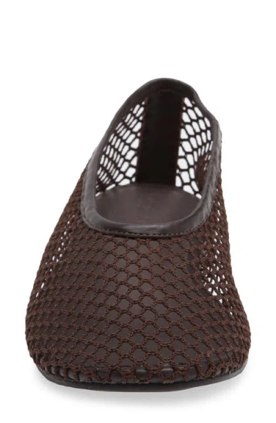 Tony Bianco Buzz Square Toe Mesh Flats Choc Mesh In Brown