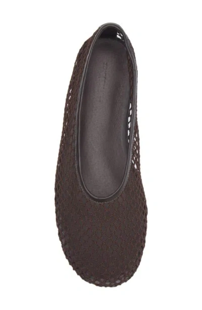 Tony Bianco Buzz Square Toe Mesh Flats Choc Mesh In Brown