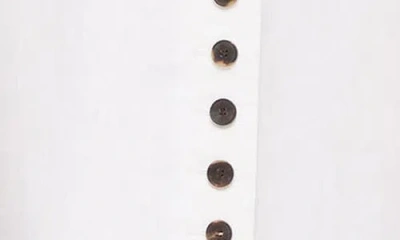 Lafayette 148 Linen Buttoned Sleevless Maxi Dress In White