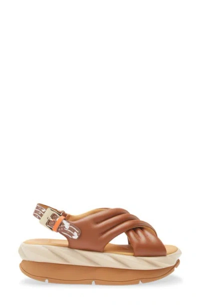 4ccccees Mellow Mana Platform Slingback Sandal In Brown
