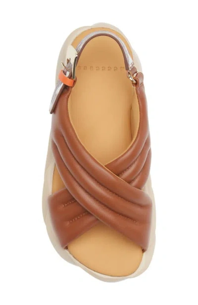 4ccccees Mellow Mana Platform Slingback Sandal In Brown