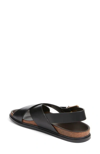 The Row Buckle Crisscross Sandal In Black