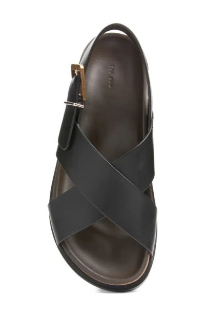 The Row Buckle Crisscross Sandal In Black