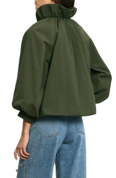 Veronica Beard Circe Faille Bubble Jacket In Green