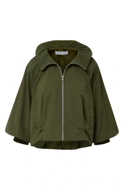 Veronica Beard Circe Faille Bubble Jacket In Green