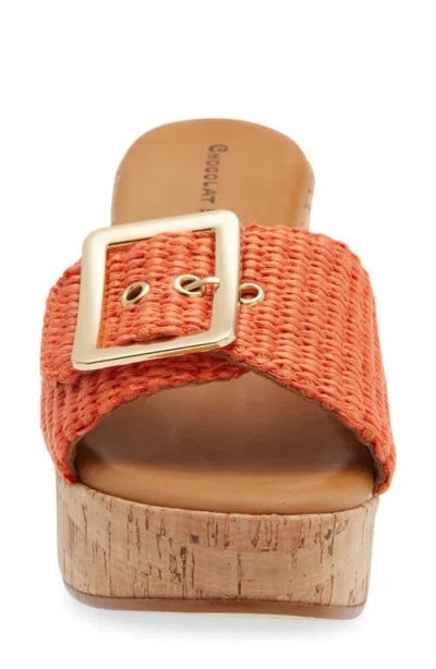 Chocolat Blu Gani Platform Slide Sandal In Multi