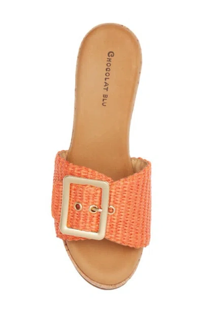 Chocolat Blu Gani Platform Slide Sandal In Multi