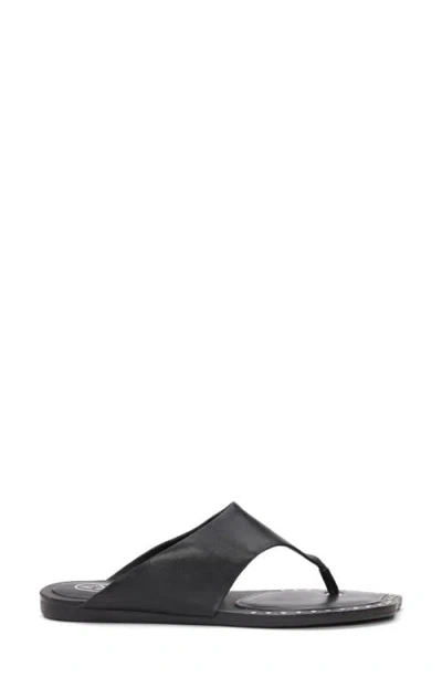 Ash Genius Leather Studded Thong Sandals In Black