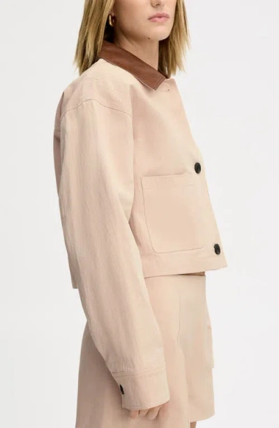 Sam Edelman Crop Jacket In Neutral