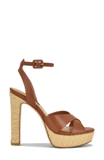 Nine West Ankle Strap Platform Sandal In Multi