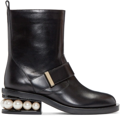 Shop Nicholas Kirkwood Black Casati Pearl Boots