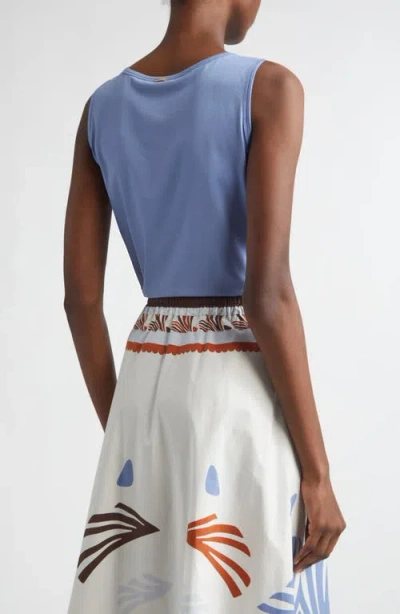 Herno Cotton Jersey Shell In Blue