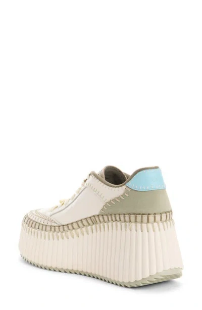 Chloé Nama Platform Wedge Sneaker In Multi
